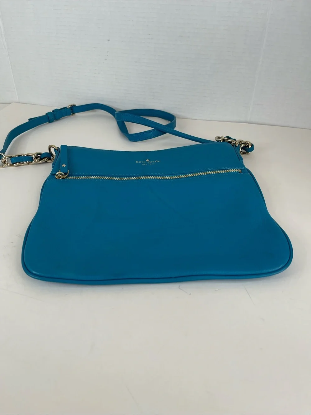 kate spade Teal Pebbled Leather Crossbody